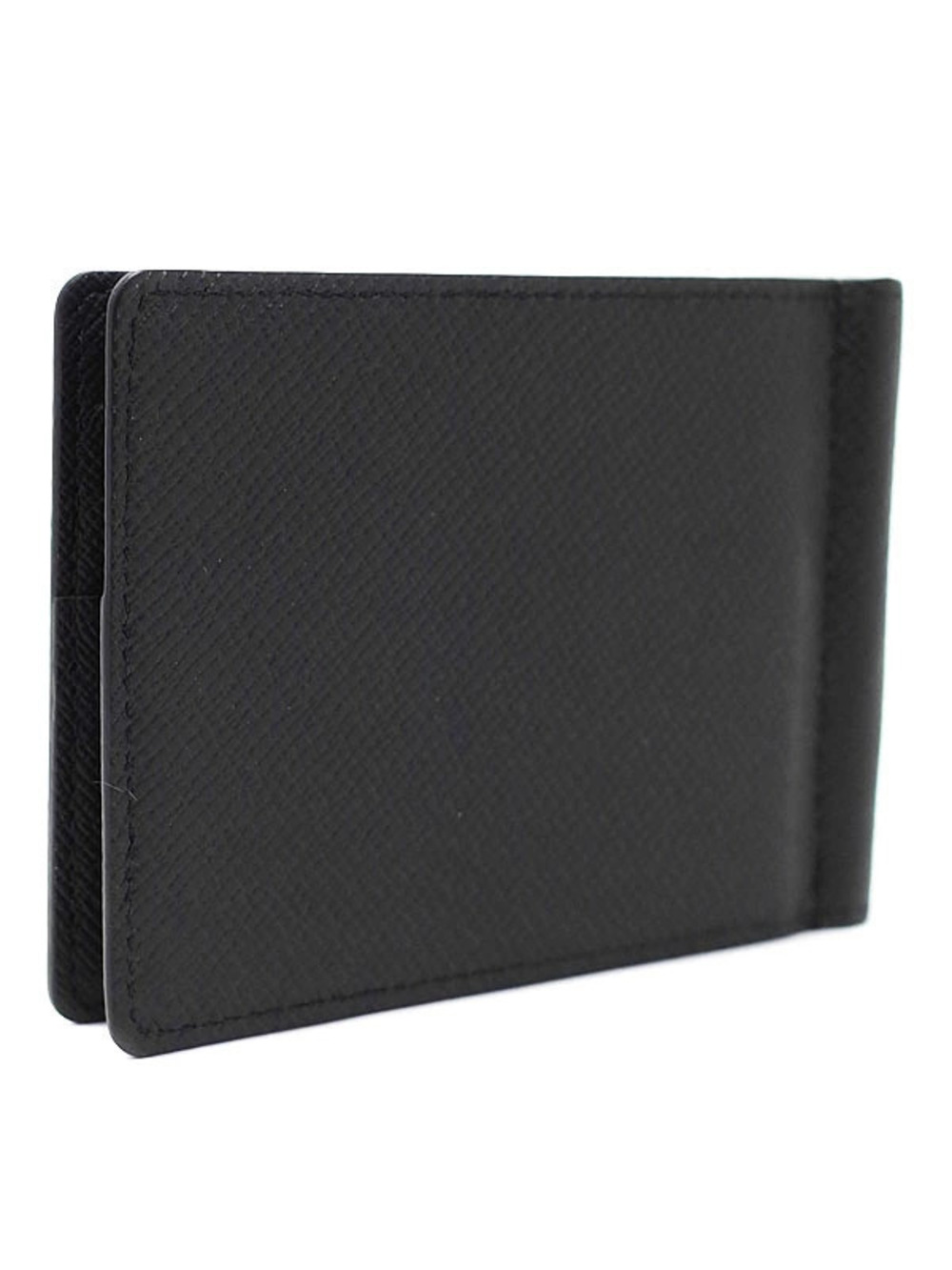 Louis Vuitton Short Wallet Taiga Clip Bi fold Money Portefeuille Pince Black